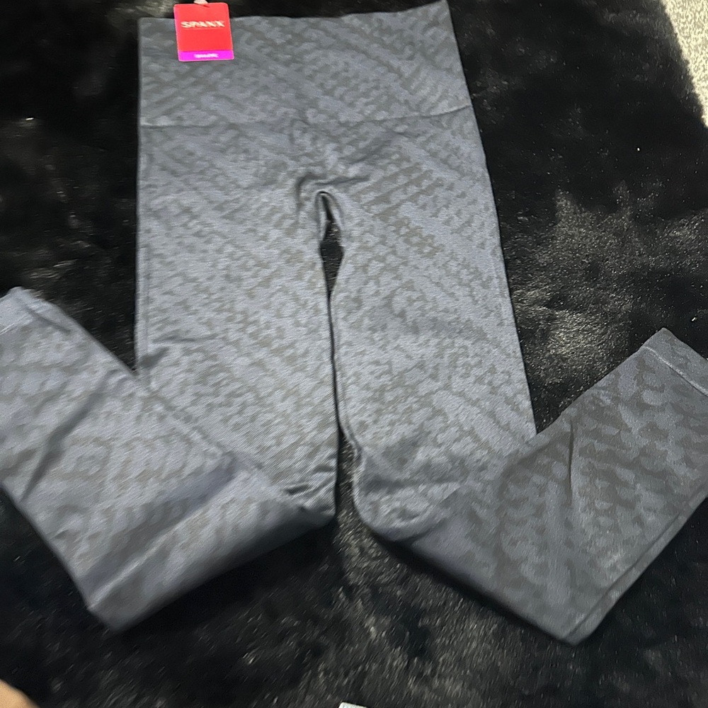 SPANX Gray Patterned Leggings